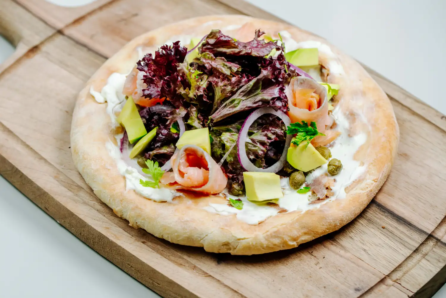 Healthy Ayurvedic Diet meal with salmon and greens
