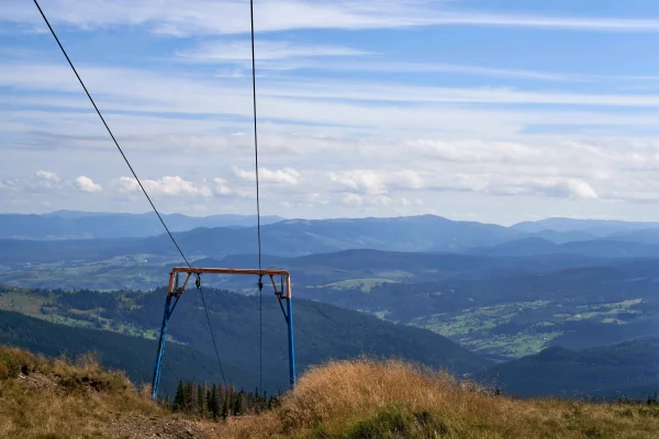 Rich Mountain elevation with the fire lookout tower at the peak